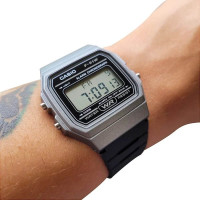 Casio -Vintage sport digitale bracelet noir caoutchouc – F-91WM-1BDF