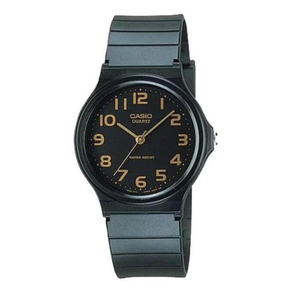 Casio – Montre classique en résine noir unisexe noir – Index chiffres – Facile à lire – Diamètre 34.9mm – MQ-24-1B2L