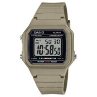 Casio – Montre digital au bracelet en résine vert – Étanche 50m – W-217H-5AV