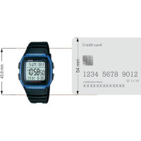Casio – Boitier bleu – Autonomie de la pile: 10 ans – 5 Alarmes – Digitale – W-96H-2AV