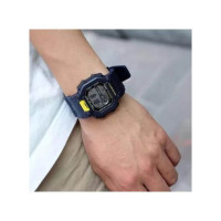 Casio – Montre sport au bracelet en résine bleu – Autonomie pile 10 ans – W-737H-2AV