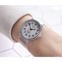 Casio – Transparente – Cadran blanc avec Chiffres – Unisexe – Étanche – MQ-24S-7BDF