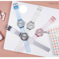 Casio – Transparente – Cadran blanc avec Chiffres – Unisexe – Étanche – MQ-24S-7BDF