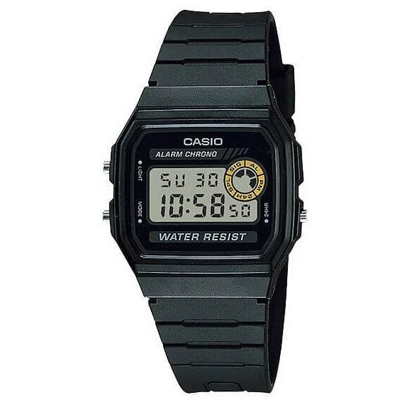 Casio – Montre pour hommes digitale bracelet caoutchouc noir – F-94WA-8DG