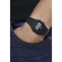 Casio – Montre pour hommes digitale bracelet caoutchouc noir – F-94WA-8DG
