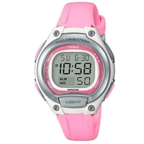 Casio – Rose – Conception LCD facile à lire – Féminin – Étanche a 50 m – LW-203-4AVDF