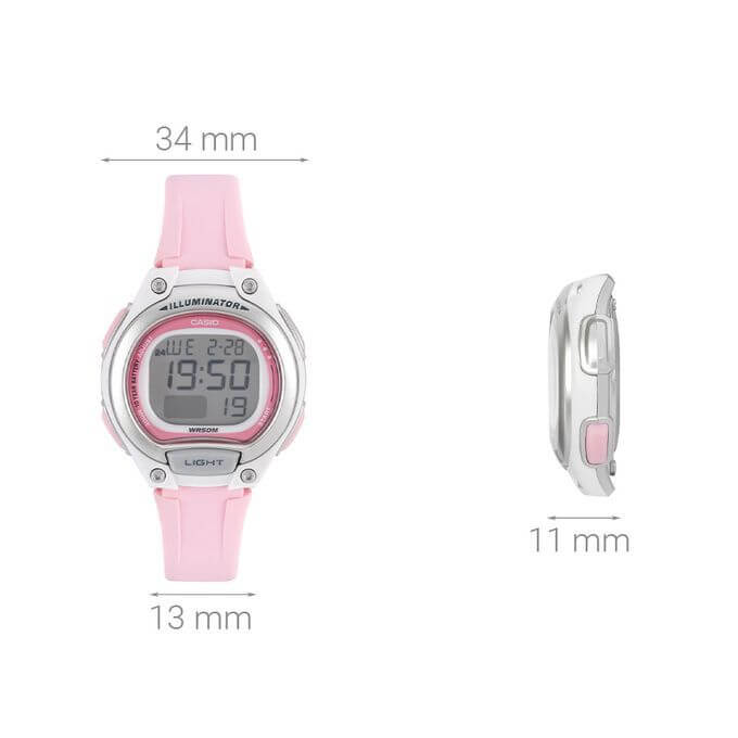 Casio – Rose – Conception LCD facile à lire – Féminin – Étanche a 50 m – LW-203-4AVDF