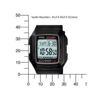 Casio – Montre Digitale – Bracelet Caoutchouc Noir – F-201WA-9ADF