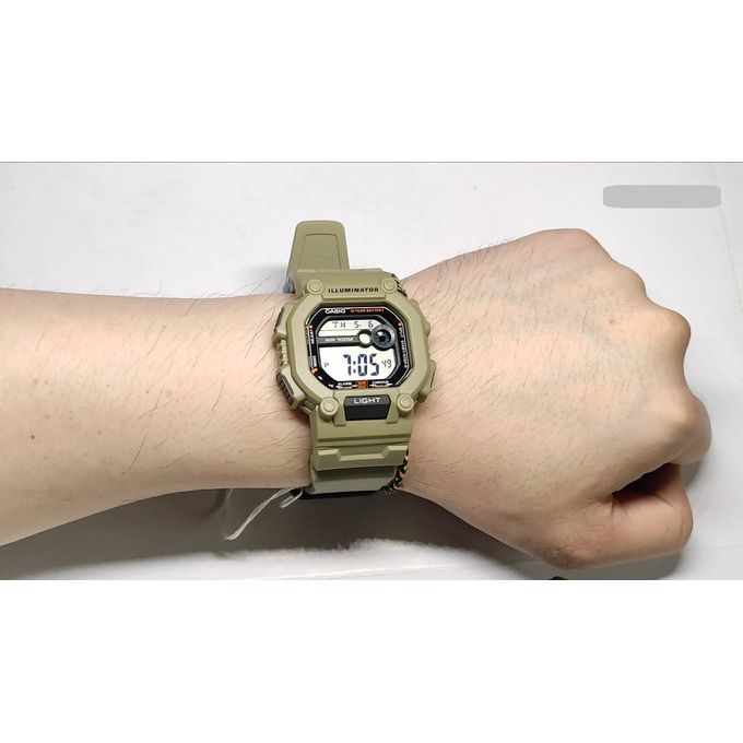 Casio Verte – 10Year Battery Life – Extra long strap – W-737HX-5AVDF – W.R. 100m