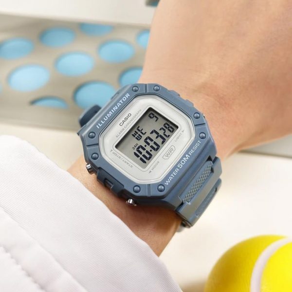 Casio Bleu-Ciel – Affichage digitale – Sport & Étanche – W-218HC-2AVDF