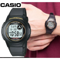 Casio – Montre Digital – Autonomie pile 10 ans – caoutchouc noir – F-200W-9ADF