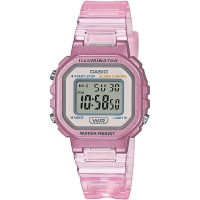 Casio – Montre violette digitale pour femmes – bracelet semi-transparent – LA-20WHS-4ADF
