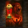 Tableau LED Foot – Lion de la Victoire Maroc 2025