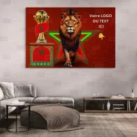 Tableau LED Foot – Lion Impérial Étoile du Maroc