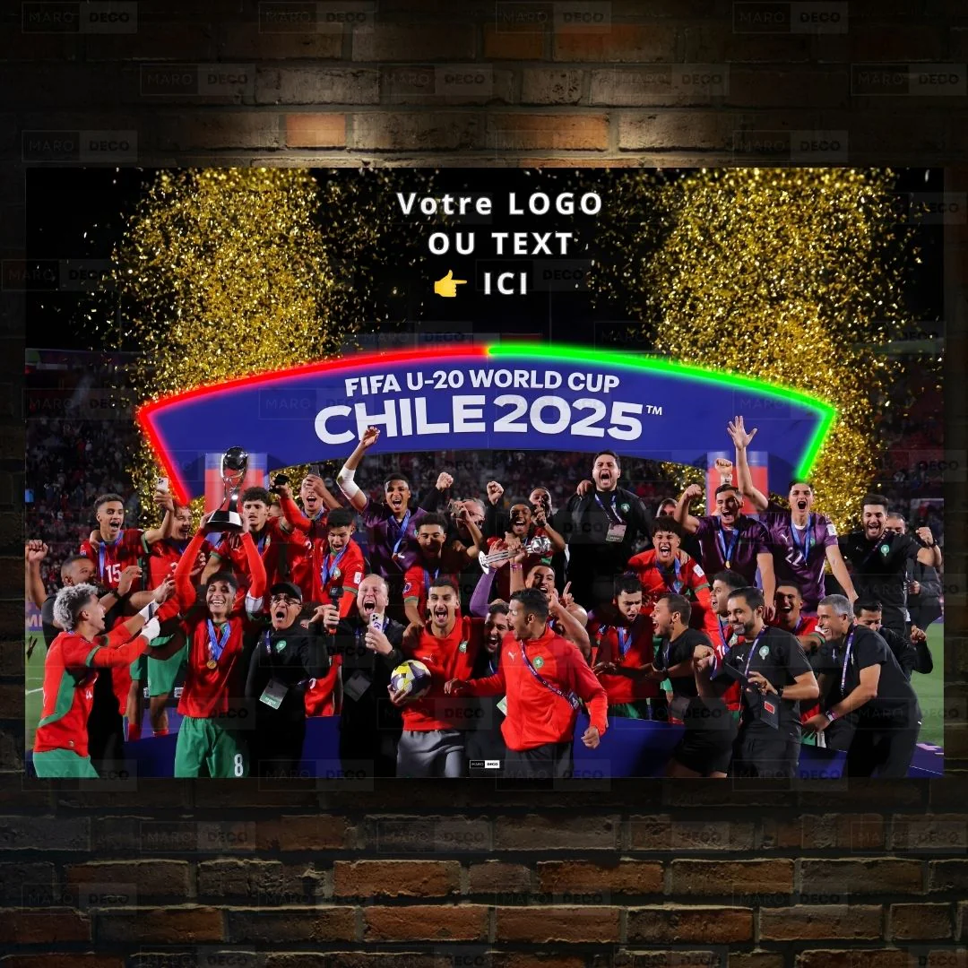 Tableau LED Foot – Champions U20 Maroc 2025