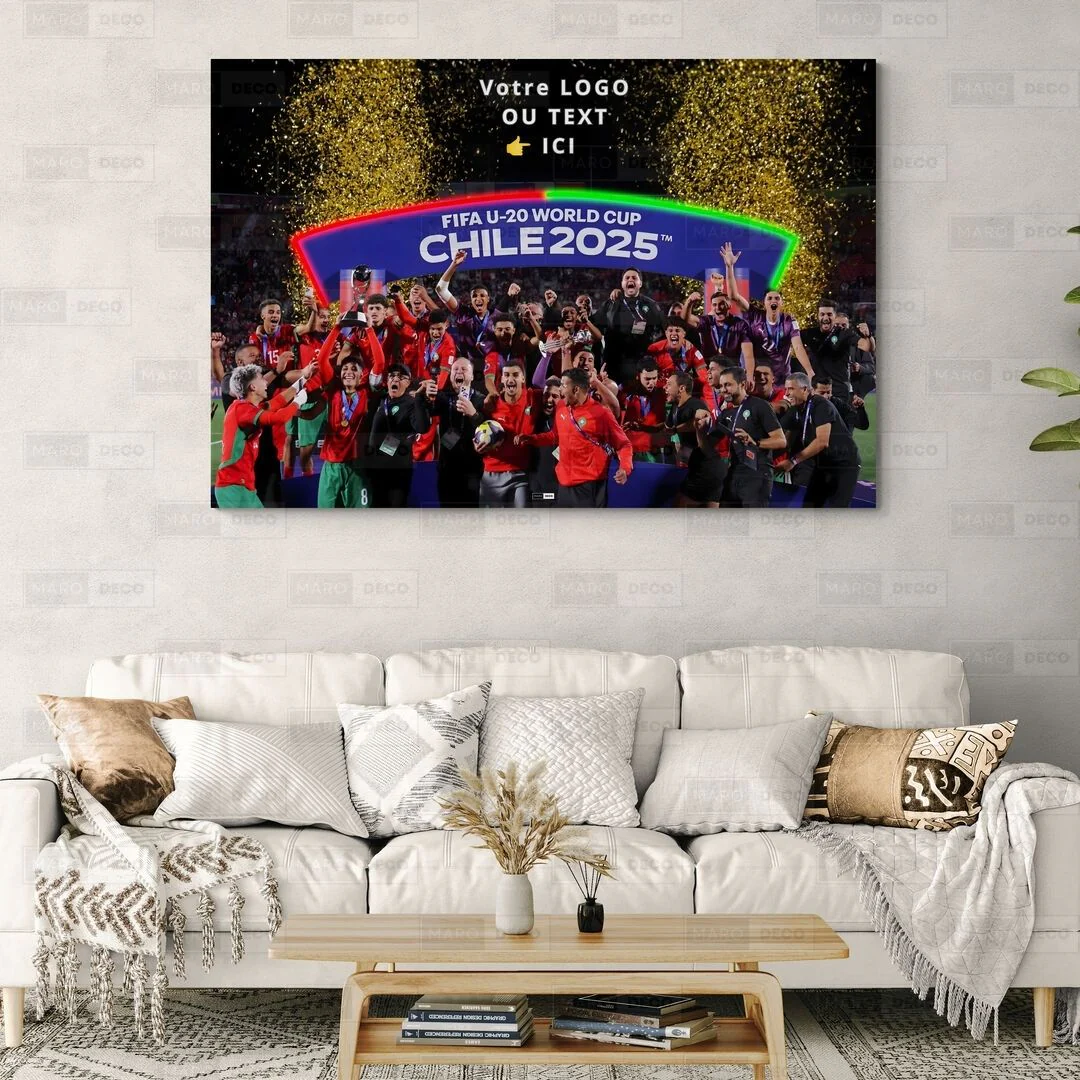 Tableau LED Foot – Champions U20 Maroc 2025