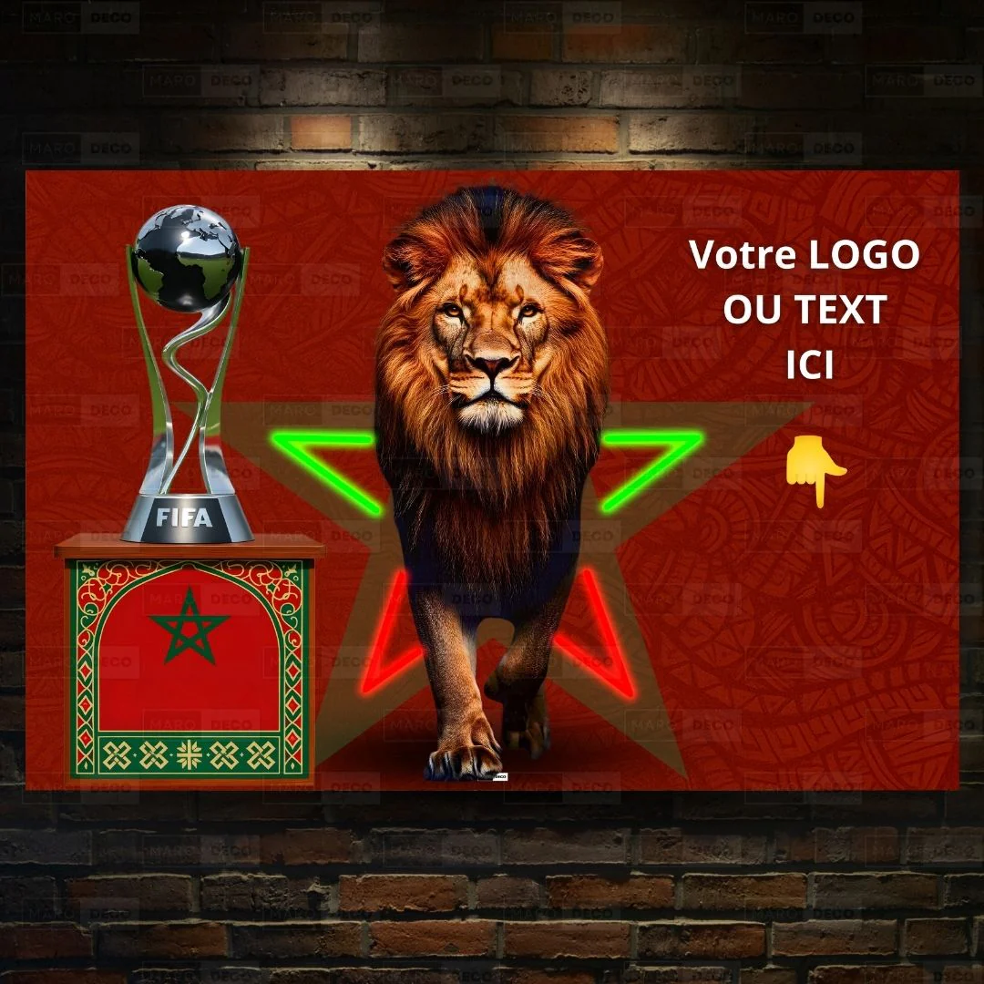 Tableau LED Foot – Lion Impérial Trophée FIFA