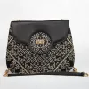 Sac Tazghart – Cuir Noir & Broderie Gharza