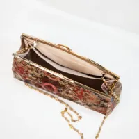 Sac Z’man – Tissu Velours Multicolore & Dorures