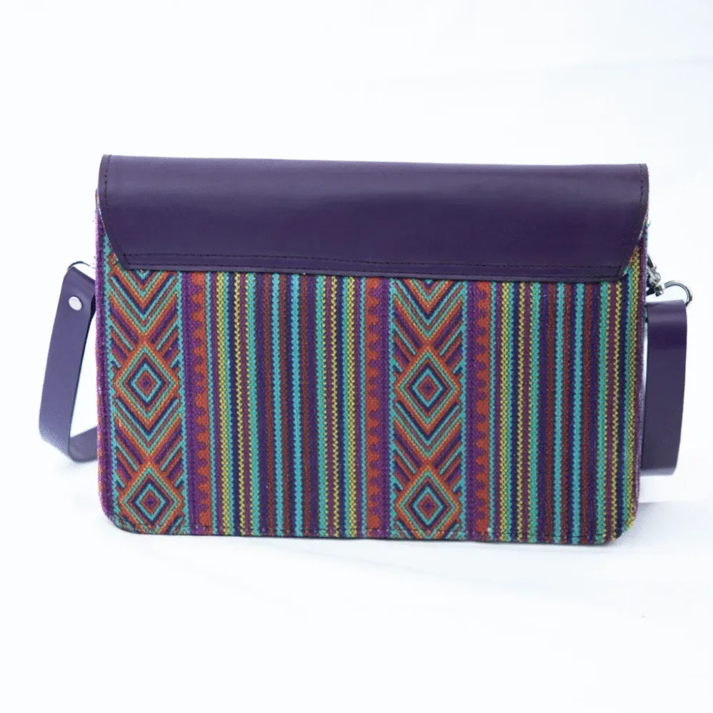 Sac Tazult en cuir et tissu berbère – Élégance marocaine moderne