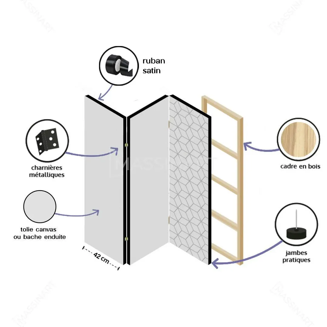 Paravent Tasbih - Séparation d'espace