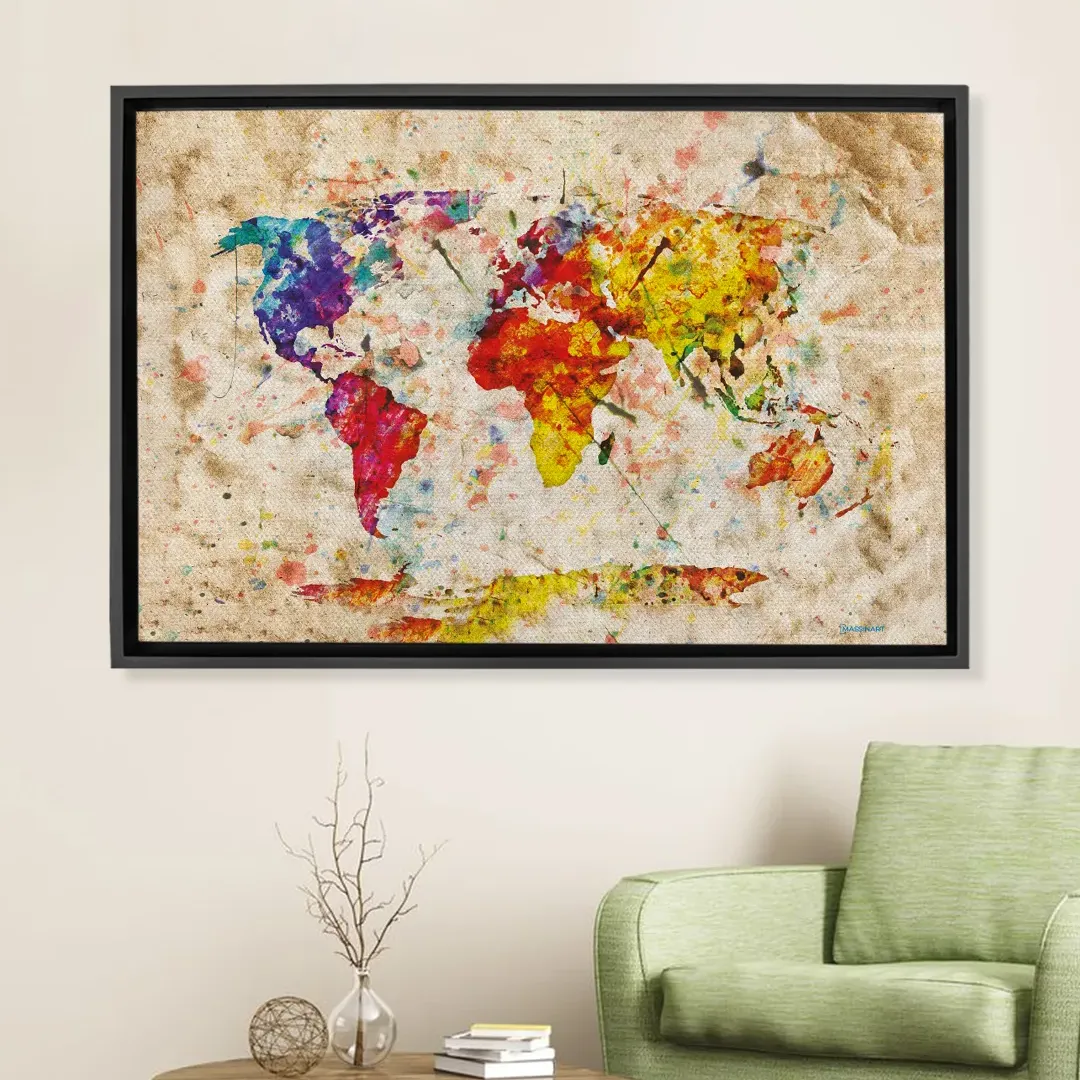 Carte du Monde Colorée