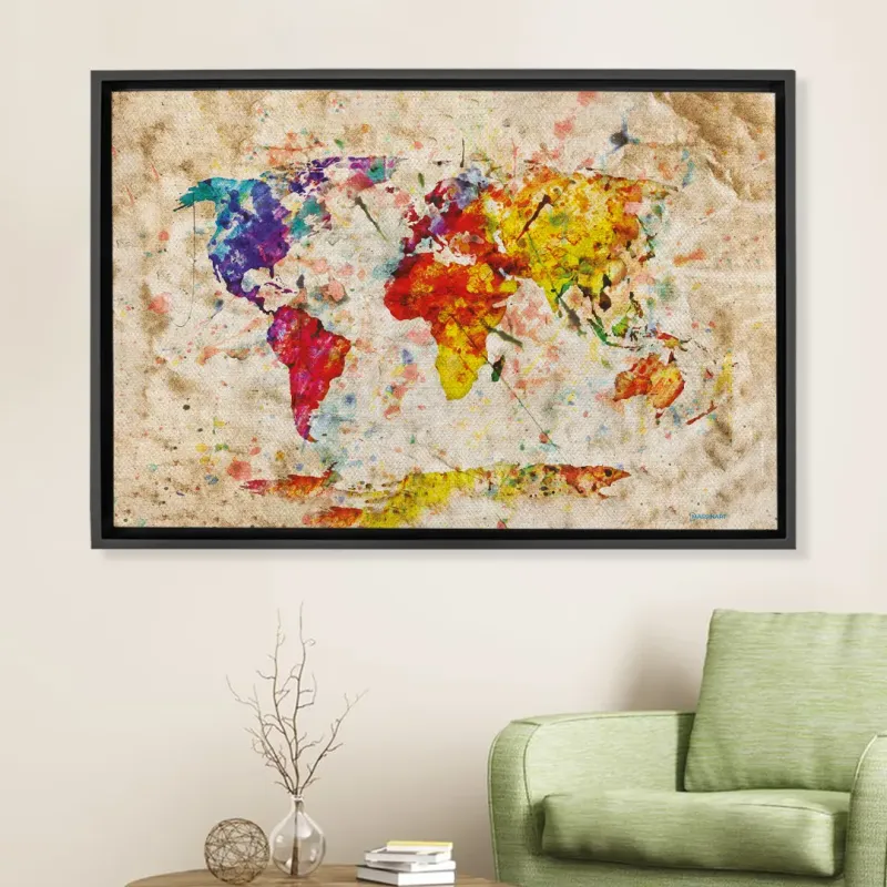 Carte du Monde Colorée