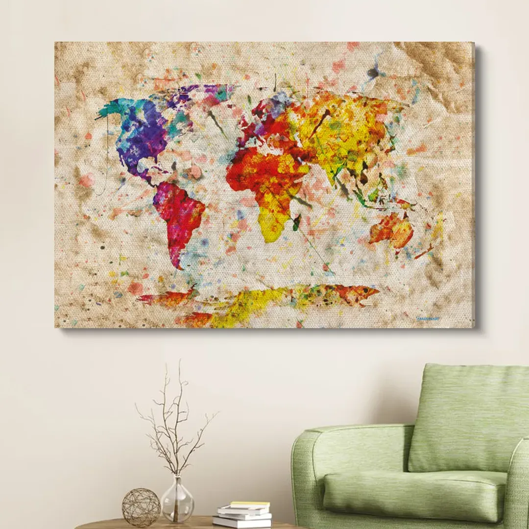 Carte du Monde Colorée