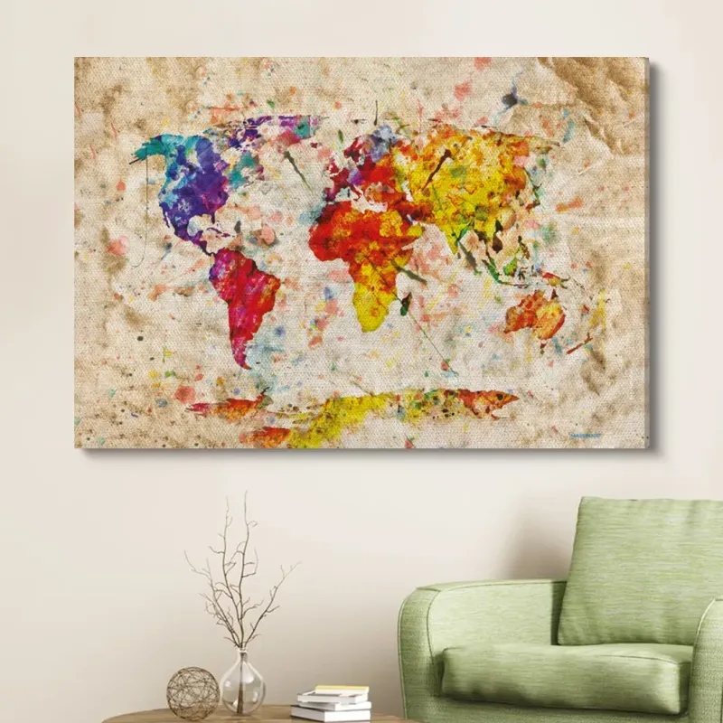 Carte du Monde Colorée