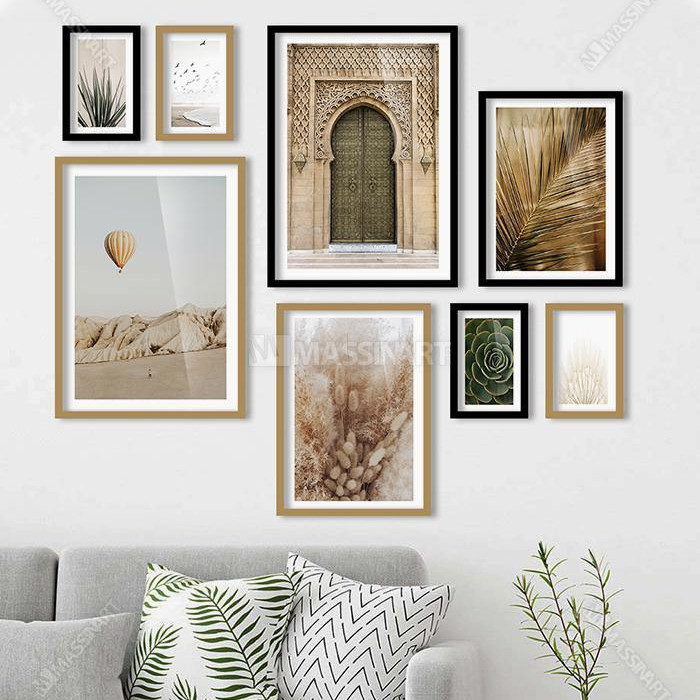 Mur de cadres Moroccan Boho