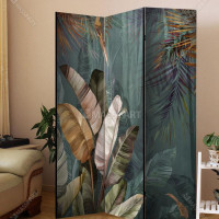 Paravent de séparation d'espace Tropical Leaves