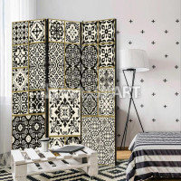 Paravent Mosaïque en doré