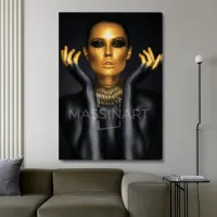 Fashion Glamour in Black and Gold