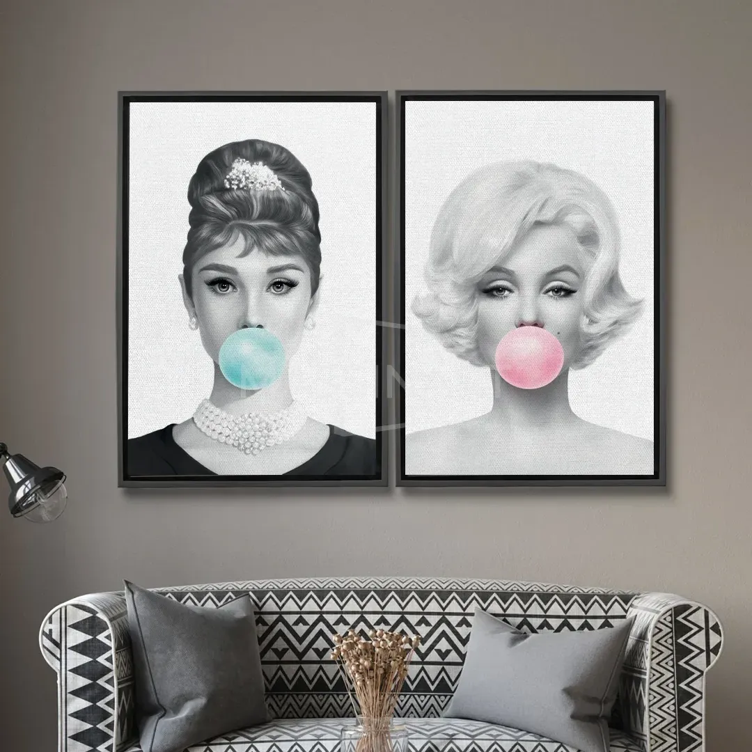 Marilyn and Audrey Bubblegum