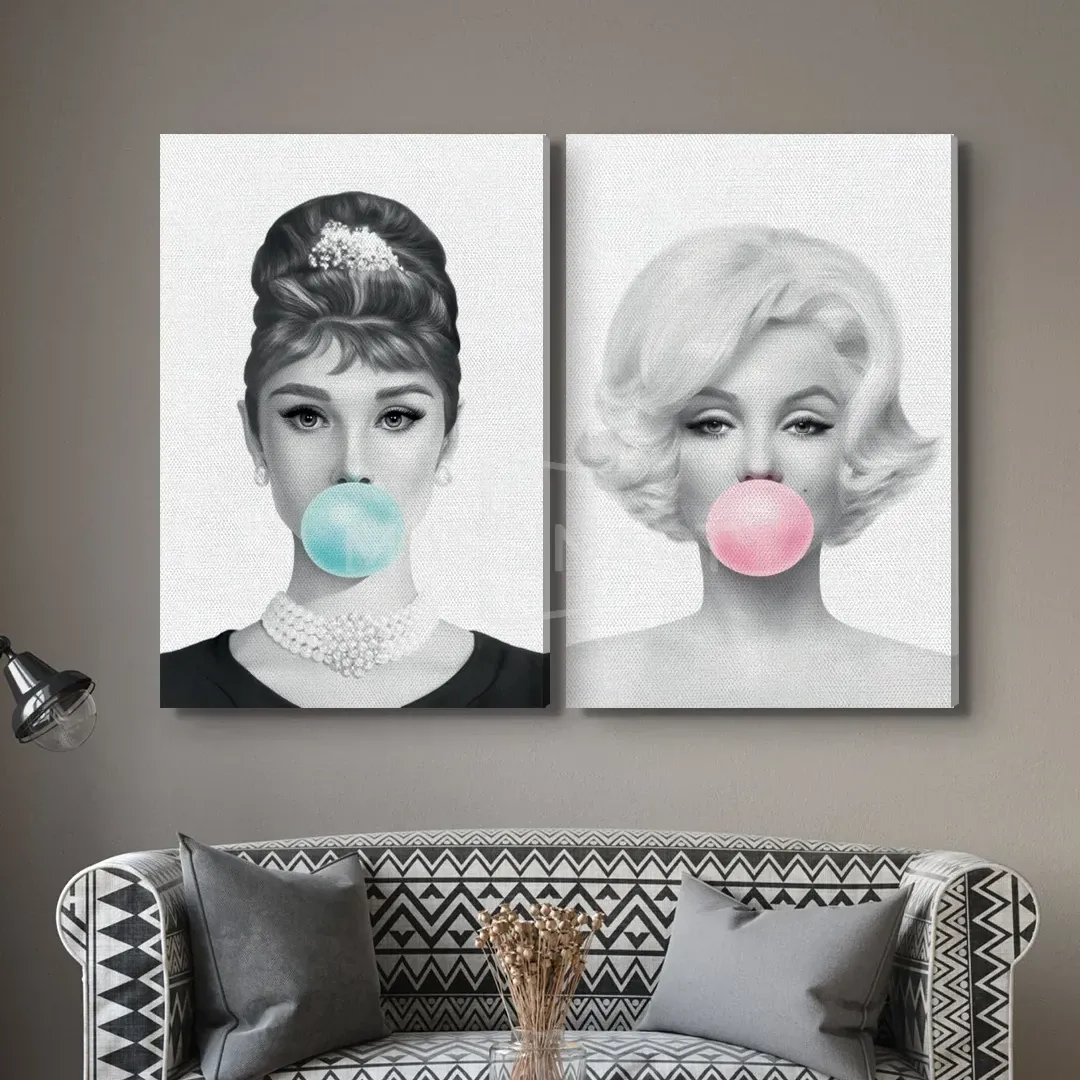 Marilyn and Audrey Bubblegum