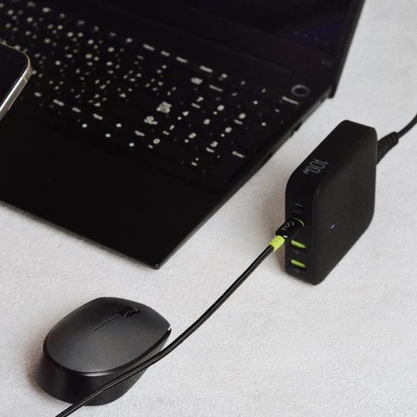 Goui GAN Chargeur de bureau 100W USB-C PD Rapide