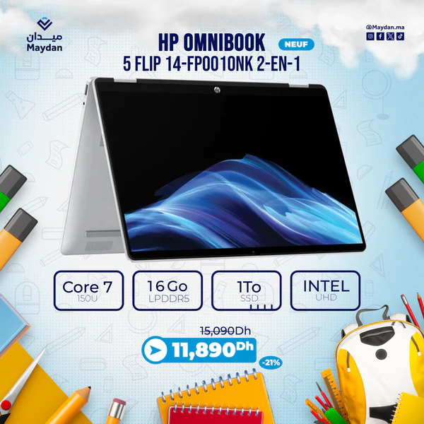 HP OmniBook 5 Flip 14-fp0010nk 2-en-1 Intel Core 7 150U