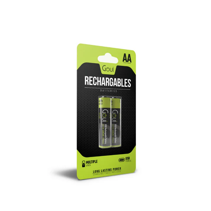 Goui Piles Rechargeables avec port Type-C AA (2 pièces)