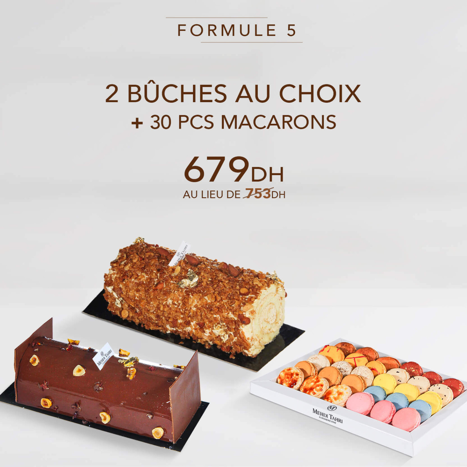 2 Bûche au choix plus 30 pcs Macarons