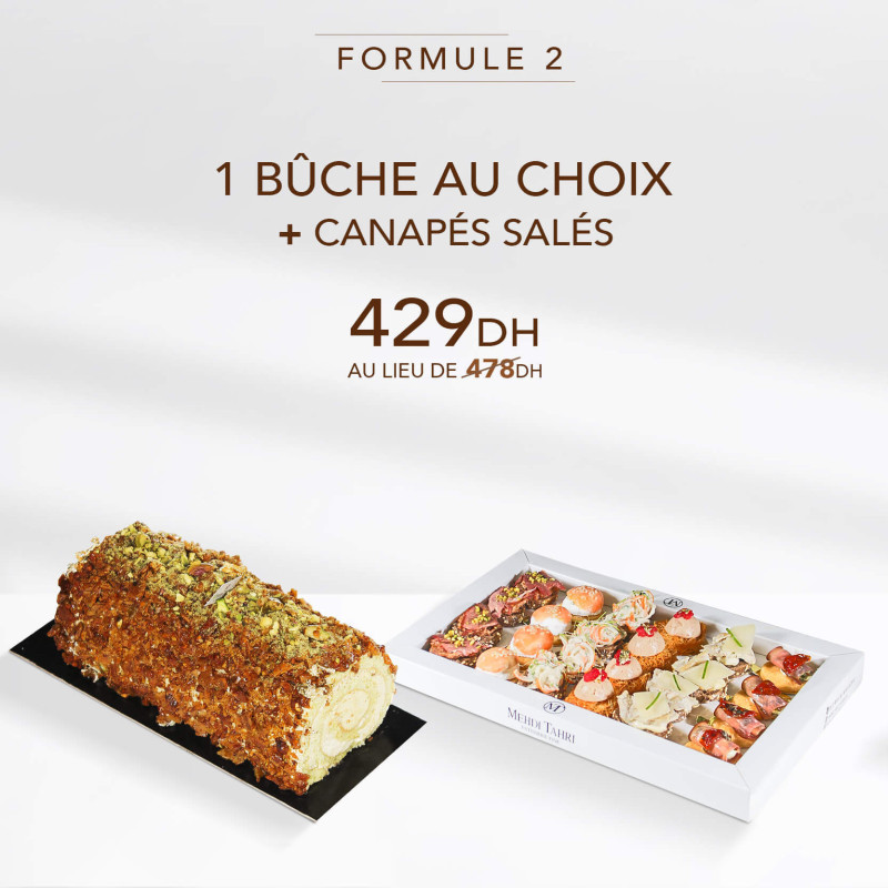 1 Bûche au choix avec Canapé salés