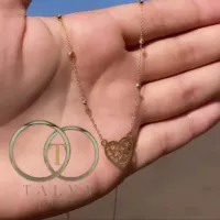 Collier Coeur Blanc en Or 18K