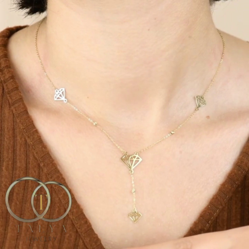 Collier Diamond d’or en Or 18K