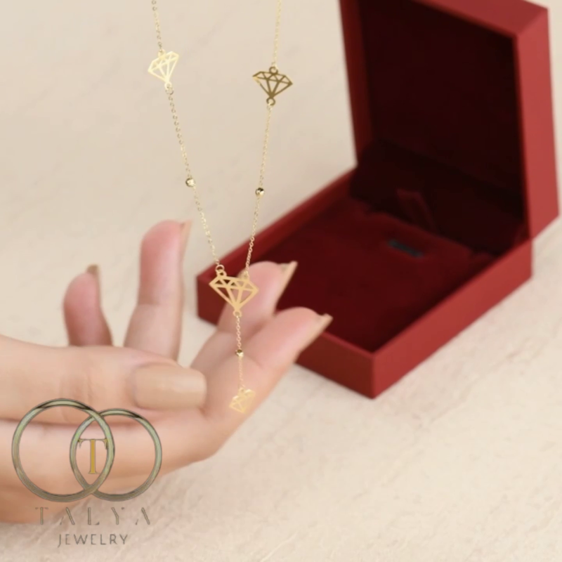 Collier Diamond d’or en Or 18K