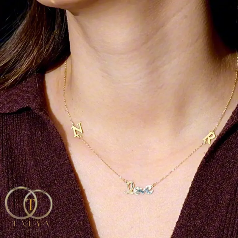 Collier Love Lettres En Or 18K