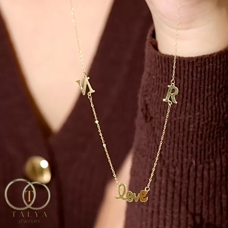 Collier Love Lettres En Or 18K