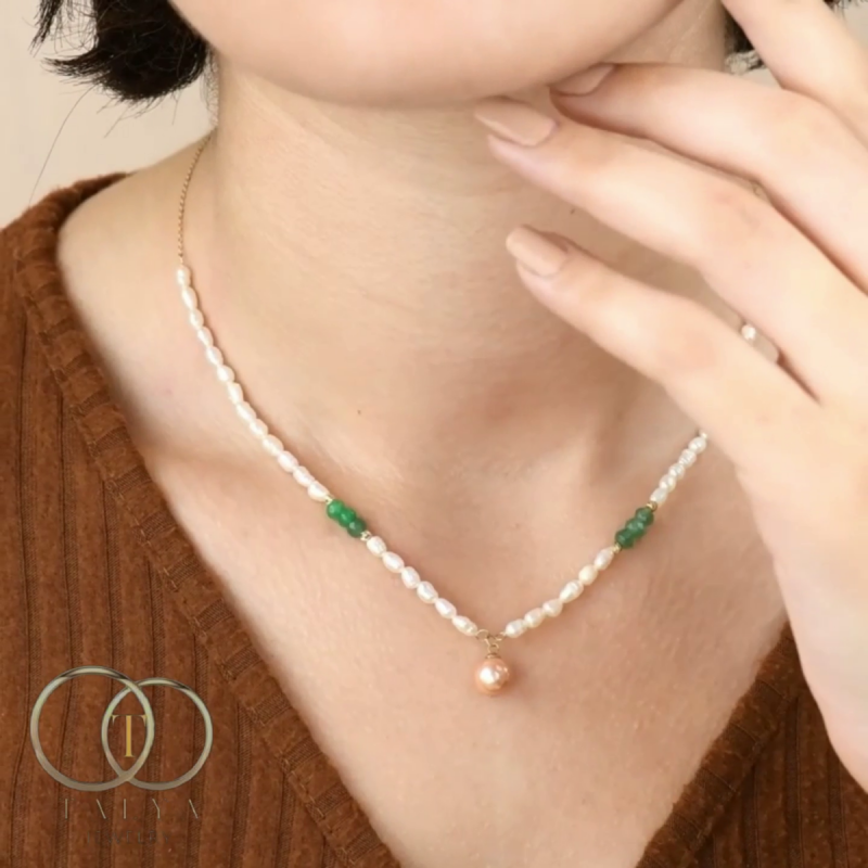 Collier perles Bonheur En Or 18K