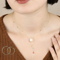 Collier perles Couleurs En Or 18K
