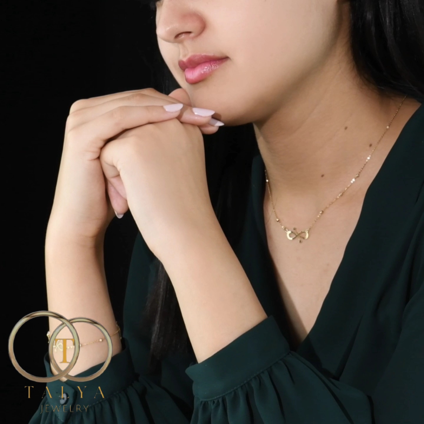 Ensemble Double Coeur En Or 18K