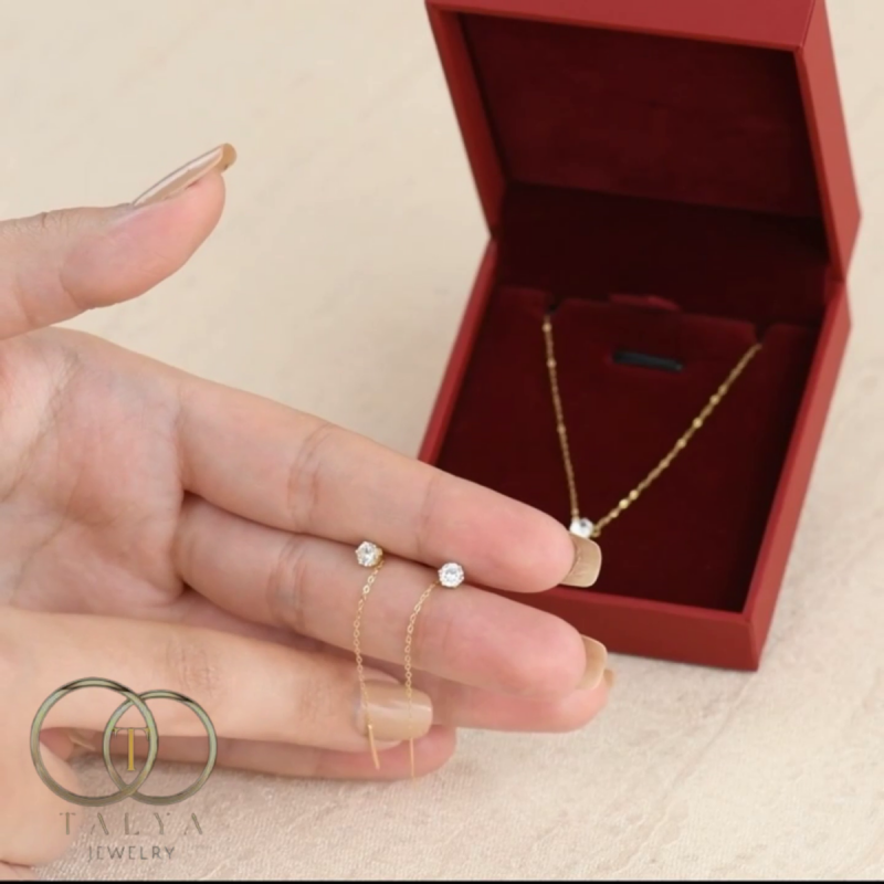 Ensemble Les gouttes D’amour en Or 18K