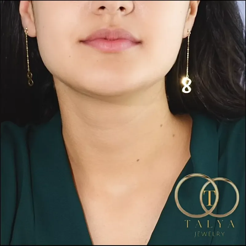 Boucles Infini En Or 18K